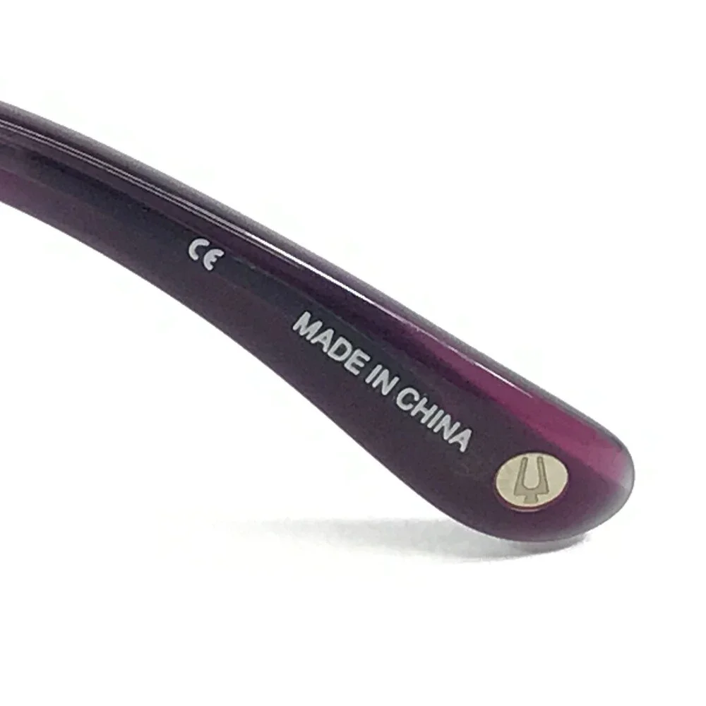 Bulova Eyeglasses Frames MALI PLUM Purple Gray Cat Eye Full Rim 51-16-140